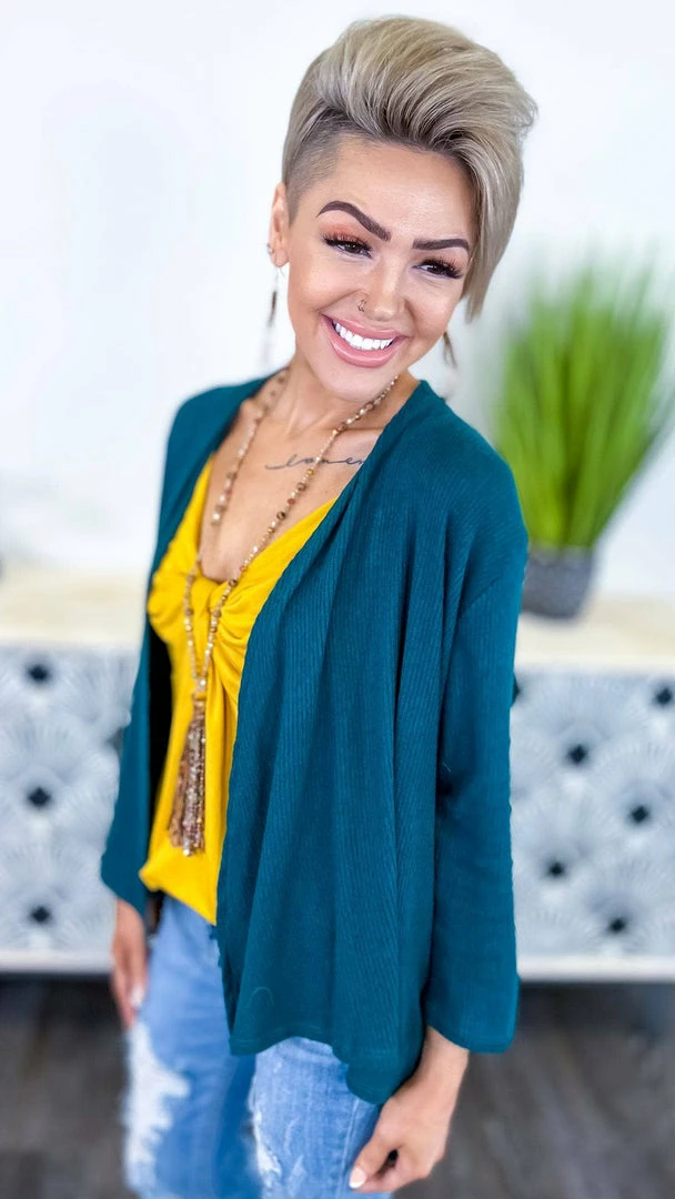 The ZigZag Stripe OUTERWEAR Green Friendly Mentor Cardigan