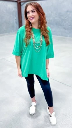 The ZigZag Stripe Green Giving Ideas Top TOPS & TUNICS