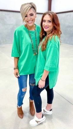 The ZigZag Stripe Green Giving Ideas Top TOPS & TUNICS