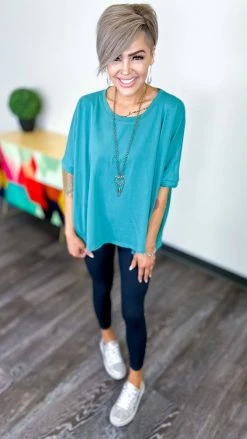 The ZigZag Stripe TOPS & TUNICS Green Home For Now Top