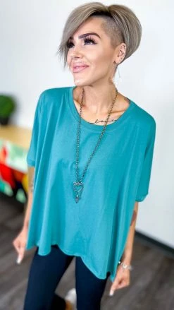 The ZigZag Stripe TOPS & TUNICS Green Home For Now Top