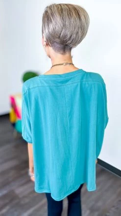 The ZigZag Stripe TOPS & TUNICS Green Home For Now Top