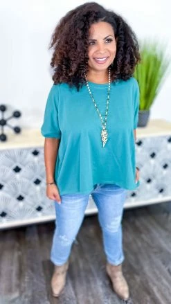 The ZigZag Stripe TOPS & TUNICS Green Home For Now Top