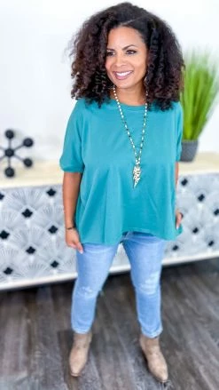 The ZigZag Stripe TOPS & TUNICS Green Home For Now Top