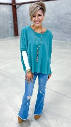 The ZigZag Stripe TOPS & TUNICS Green Home For Now Top