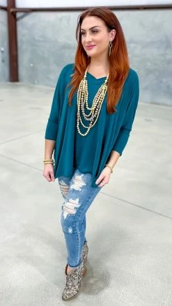 The ZigZag Stripe TOPS & TUNICS Green Indulge In Me Top