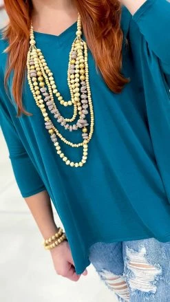 The ZigZag Stripe TOPS & TUNICS Green Indulge In Me Top