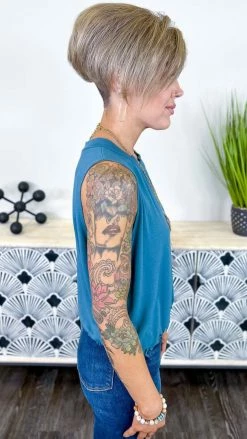 The ZigZag Stripe TOPS & TUNICS Green Into Motion Top [NO RETURNS]