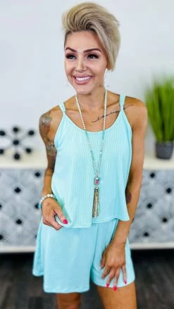 The ZigZag Stripe Green Natural Comfort Romper [NO RETURNS]