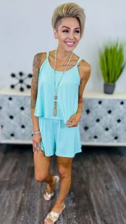 The ZigZag Stripe Green Natural Comfort Romper [NO RETURNS]