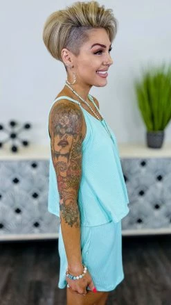 The ZigZag Stripe Green Natural Comfort Romper [NO RETURNS]