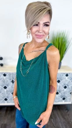 The ZigZag Stripe Green Night Train Tank TOPS & TUNICS