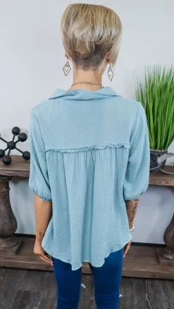 The ZigZag Stripe Green Noteworthy Style Top TOPS & TUNICS