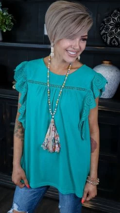 BiBi Green Riverside Dance Top