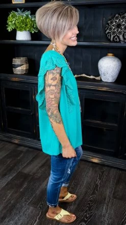 BiBi Green Riverside Dance Top