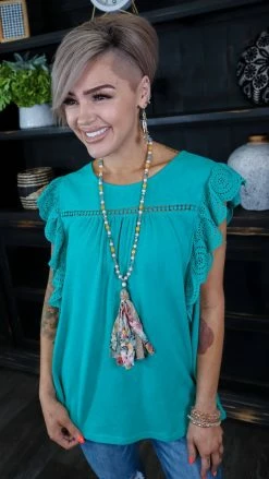 BiBi Green Riverside Dance Top