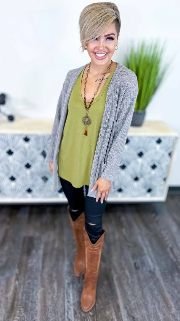 The ZigZag Stripe Green Stellar Time Tank