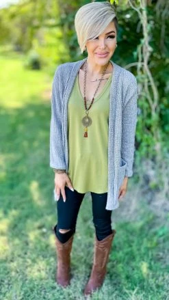 The ZigZag Stripe Green Stellar Time Tank