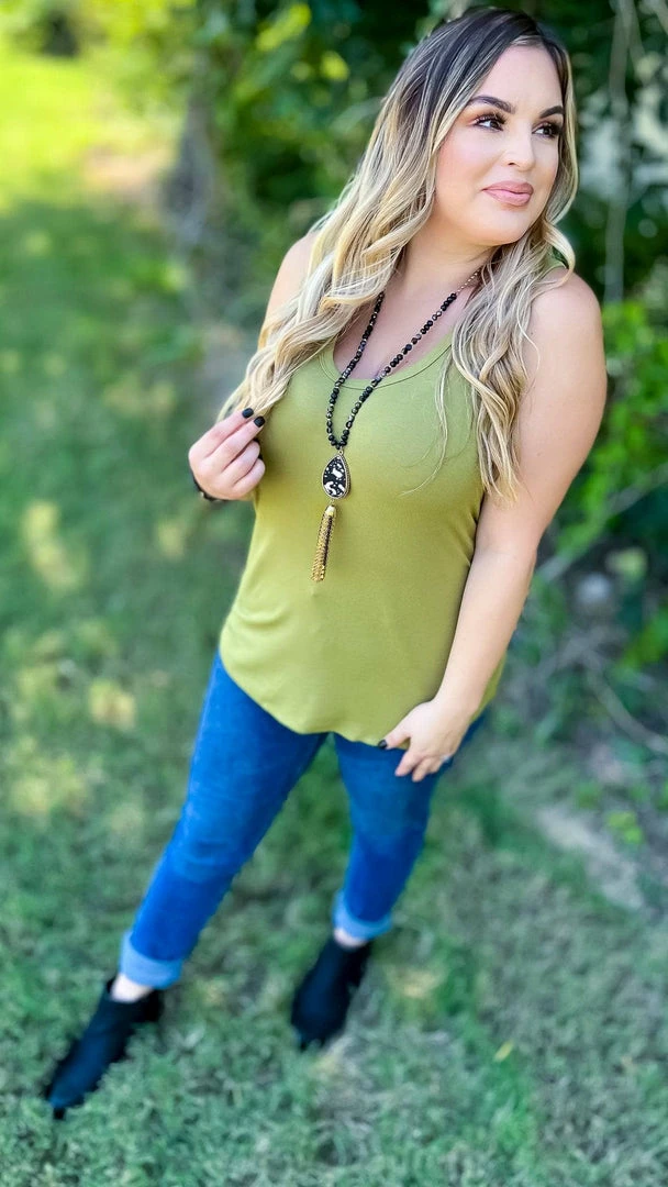 The ZigZag Stripe Green Stellar Time Tank