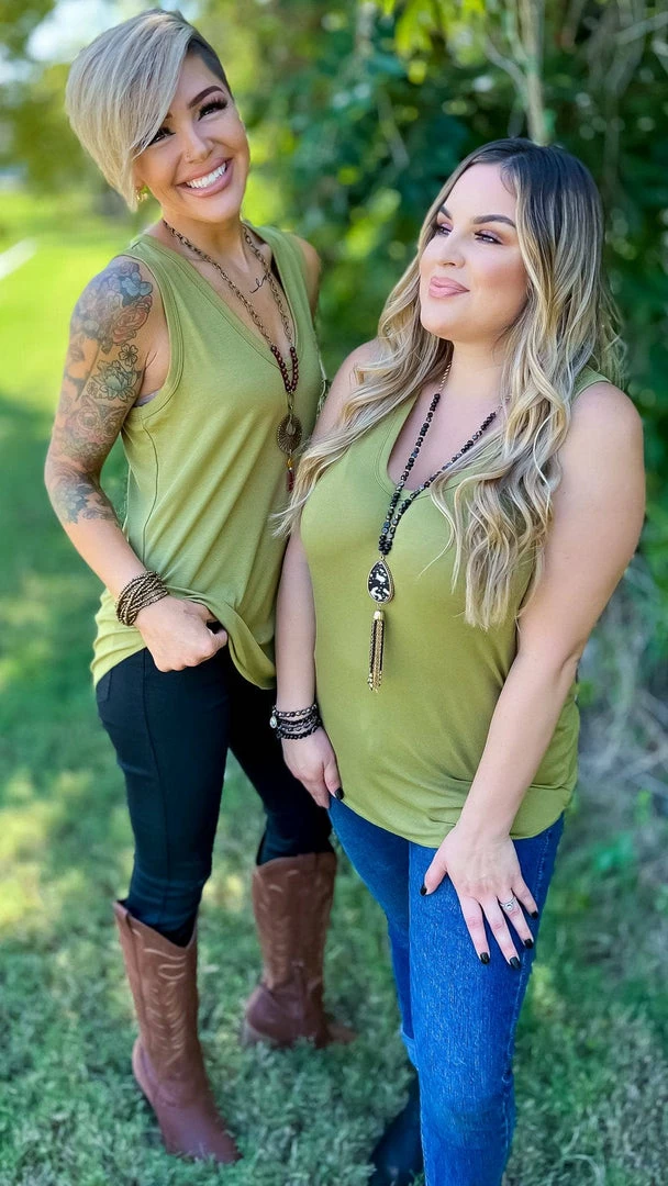 The ZigZag Stripe Green Stellar Time Tank