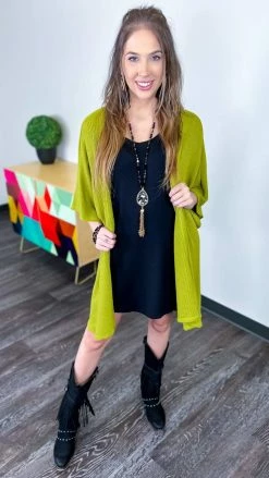 The ZigZag Stripe Green Subtle Style Cardigan