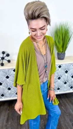 The ZigZag Stripe Green Subtle Style Cardigan