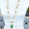 Bali Queen ACCESSORIES Green Thea Tassel Necklace