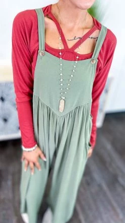 The ZigZag Stripe Green Trip To Tahoe Jumpsuit