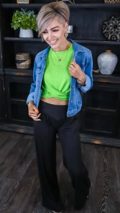 Zenana TOPS & TUNICS Green Twisted Feelings Tank [NO RETURNS]