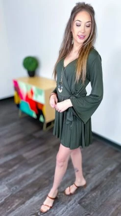 The ZigZag Stripe Green Winning Awards Dress DRESSES