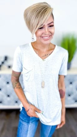 The ZigZag Stripe Grey Daily Visit Top