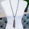 Your Fashion Wholesale Grey Deanna Tassel Necklace ACCESSORIES