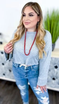 The ZigZag Stripe TOPS & TUNICS Grey Dreamy Details Top