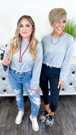 The ZigZag Stripe TOPS & TUNICS Grey Dreamy Details Top