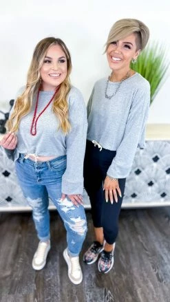 The ZigZag Stripe TOPS & TUNICS Grey Dreamy Details Top