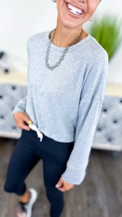 The ZigZag Stripe TOPS & TUNICS Grey Dreamy Details Top