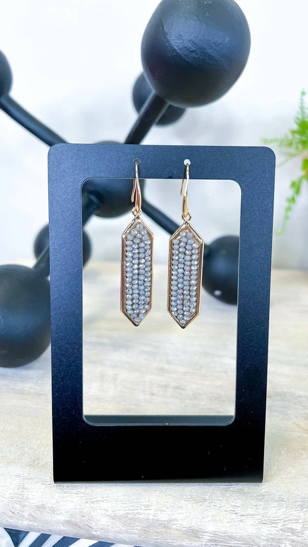 Southern Grace Grey Girls' Night Earrings ACCESSORIES