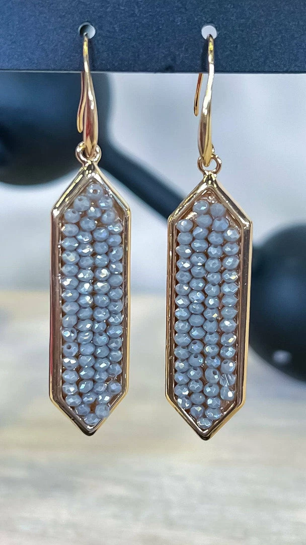 Southern Grace Grey Girls' Night Earrings ACCESSORIES