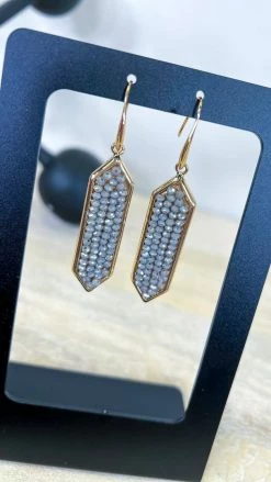 Southern Grace Grey Girls' Night Earrings ACCESSORIES