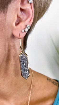 Southern Grace Grey Girls' Night Earrings ACCESSORIES