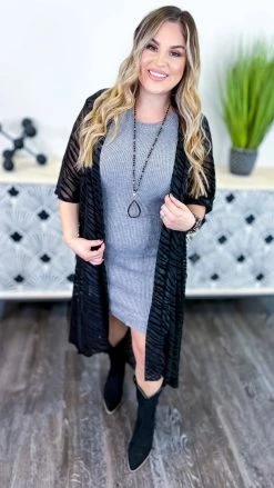 The ZigZag Stripe Grey Next One Up Dress [NO RETURNS] DRESSES