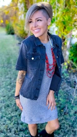 The ZigZag Stripe Grey Next One Up Dress [NO RETURNS] DRESSES