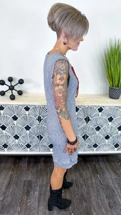 The ZigZag Stripe Grey Next One Up Dress [NO RETURNS] DRESSES