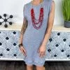 The ZigZag Stripe Grey Next One Up Dress [NO RETURNS] DRESSES