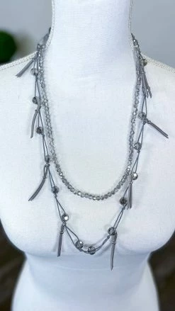 Lost & Found Necklaces Grey Nicki Necklace