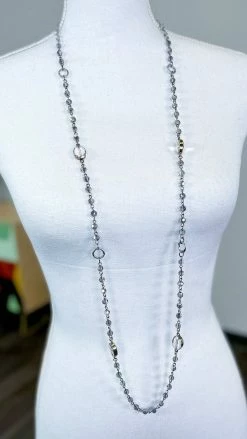 Lost & Found ACCESSORIES Grey Raelyn Necklace