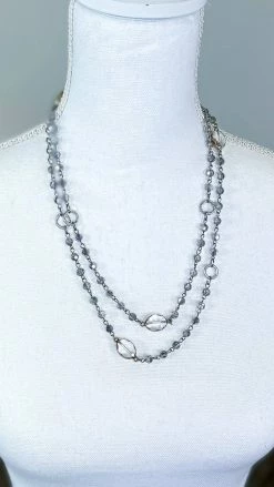 Lost & Found ACCESSORIES Grey Raelyn Necklace