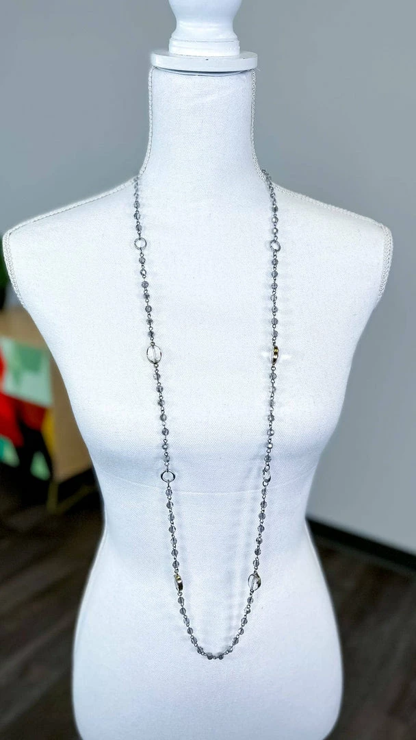 Lost & Found ACCESSORIES Grey Raelyn Necklace