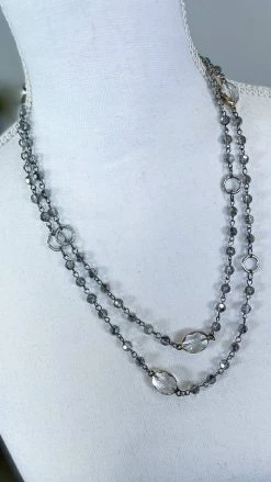 Lost & Found ACCESSORIES Grey Raelyn Necklace