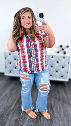 The ZigZag Stripe Hang Onto Friends Top [NO RETURNS] TOPS & TUNICS